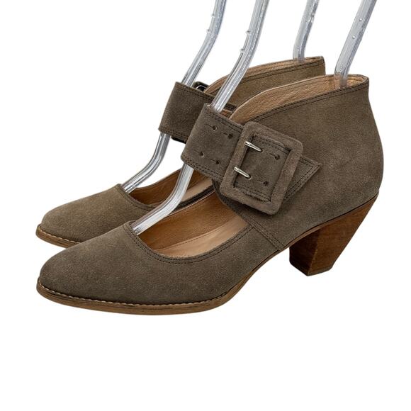 Corso Como Bronxville Mary Jane Bootie Women's SZ 8.5 Brown Suede Retro Pinup - Picture 1 of 10